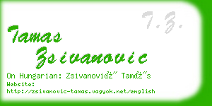 tamas zsivanovic business card